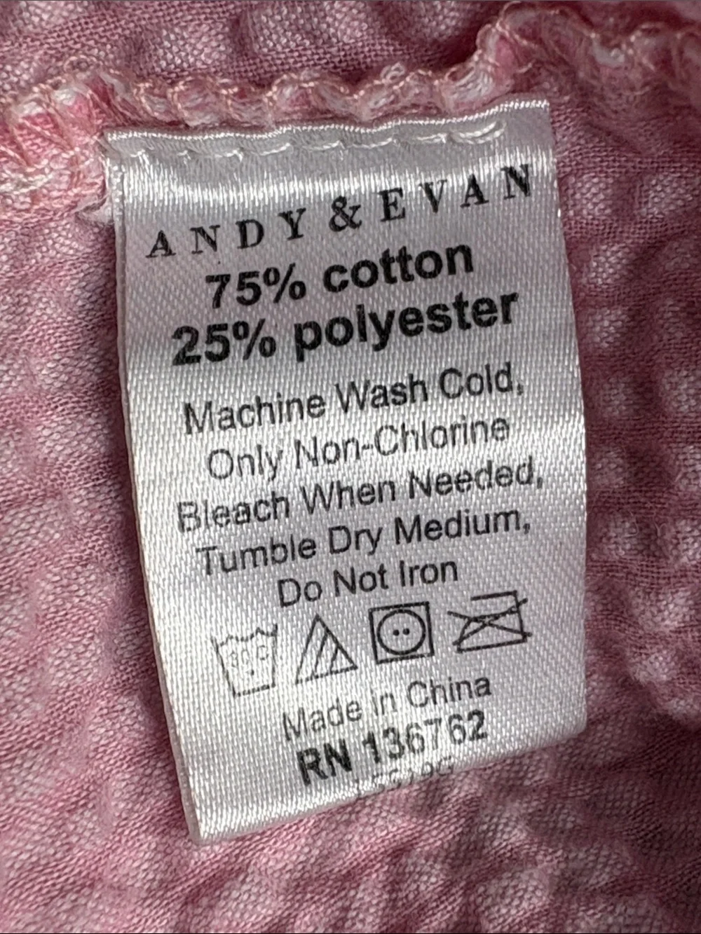 Andy & Evan Mauve Pink Seersucker Textured Tie-Straps Girls Romper Size 9-12M !!